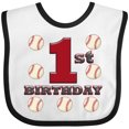 thumbnail image 3 of Inktastic First Birthday Baseball Boys Baby Bib, 3 of 4