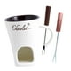 thumbnail image 5 of Taza para fondue de chocolate de 130 ml, taza para derretir mantequilla, olla para derretir chocolate con tenedor Blanco, 5 of 9