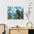 thumbnail image 6 of Kdxio Majestic Eagle Over Castle Pattern Canvas Wall Art for Living Room Wall Decor for Bedroom Bathroom Modern Framed Canvas Art Prints Ready to Hang,Horizontal, 6 of 6