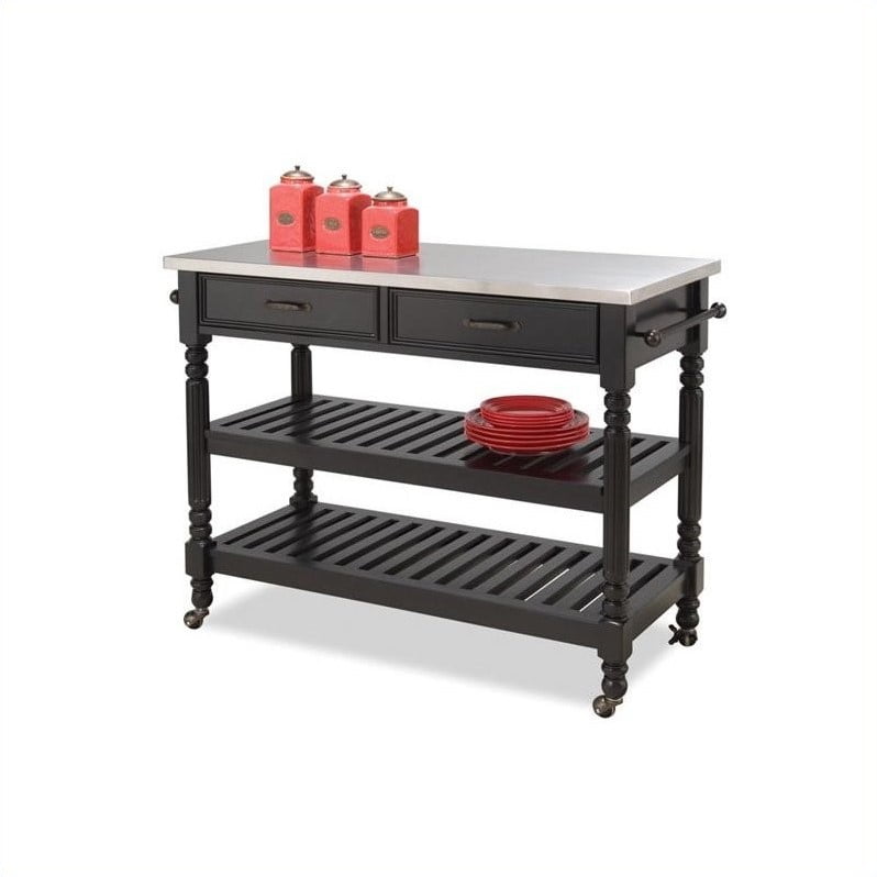 Savannah Black Kitchen Cart