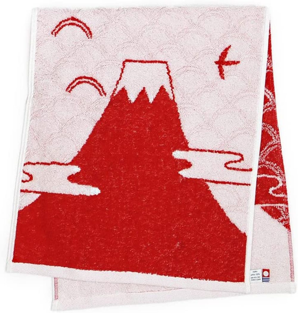JuIShareE Iori Fujisan(Mt.Fuji)Japan Face Towel Japan Red