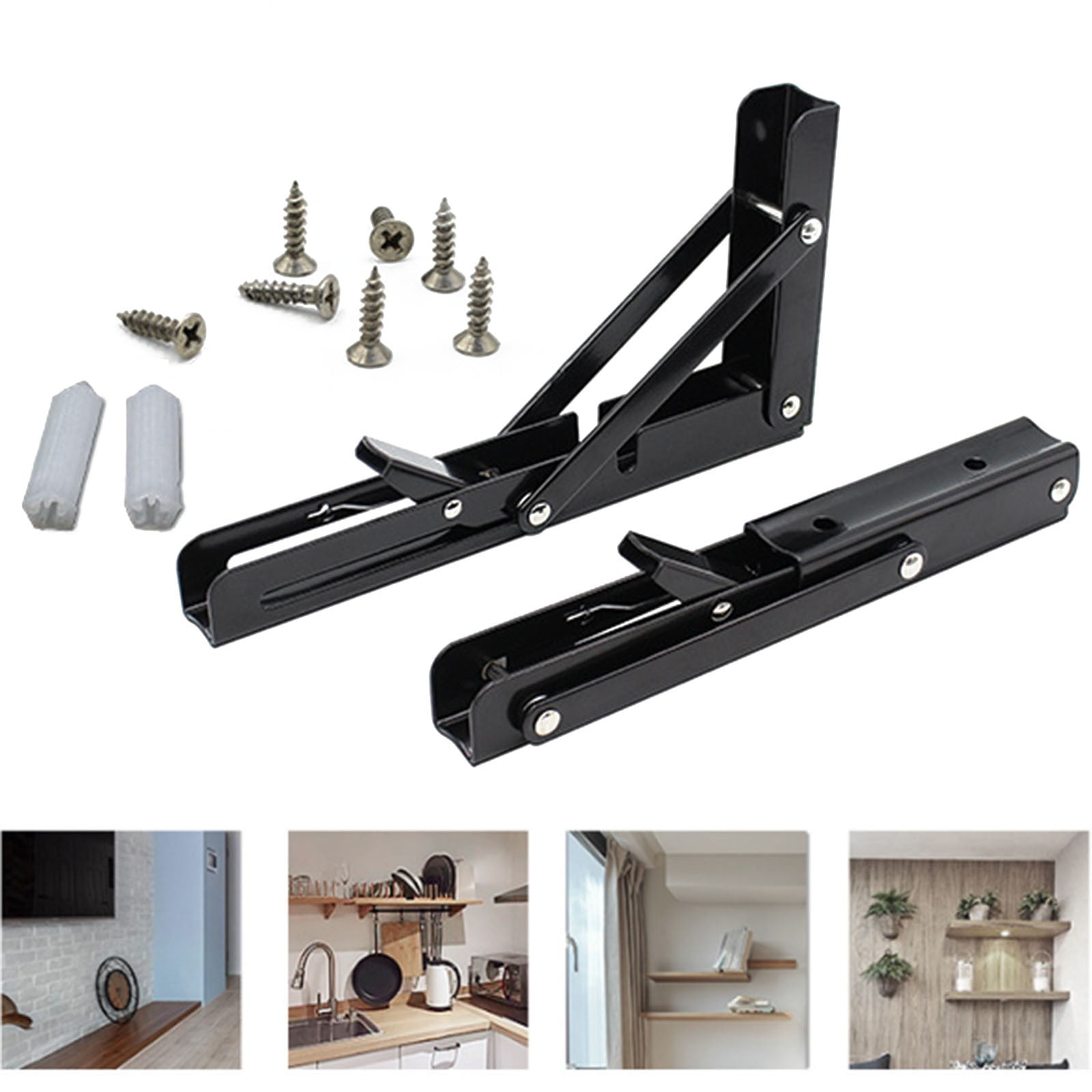 Garden Racks Folding Bracket 2pc Professional Shelving Triangle Support