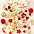 thumbnail image 2 of Homhougo—70 pcs Red & Gold Shatterproof Christmas Ball Ornaments, 2 of 7
