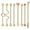Gold, variant on 8pcs 14G Industrial Barbell Surgical Steel Cartilage Earrings Piercing Jewelry-Silver