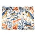 thumbnail image 7 of Yayeee Kitchen Curtains Tier Pair Light Filtering 27"x24" Rod Pocket Short Cafe Window Panel, Blue Sardines Pattern, 7 of 7
