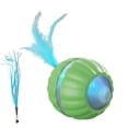 thumbnail image 2 of Interactive Cat Toy, Cat Toy Interactive, Rolling Cat Toy, Electric Cat Ball, Rechargeable Light, Cat Relaxation, Pet Cat Supplies, Green Exterior, 1 Pc, Indoor Feline Activity, 2 of 5