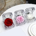 thumbnail image 5 of BESEW7 Preserved Rose Jewelry Box, Acrylic Flower Jewelry Storage for Women, Forever Flowers Necklace Holder Travel Organizer Mother's Day Gift Pink, 5 of 6