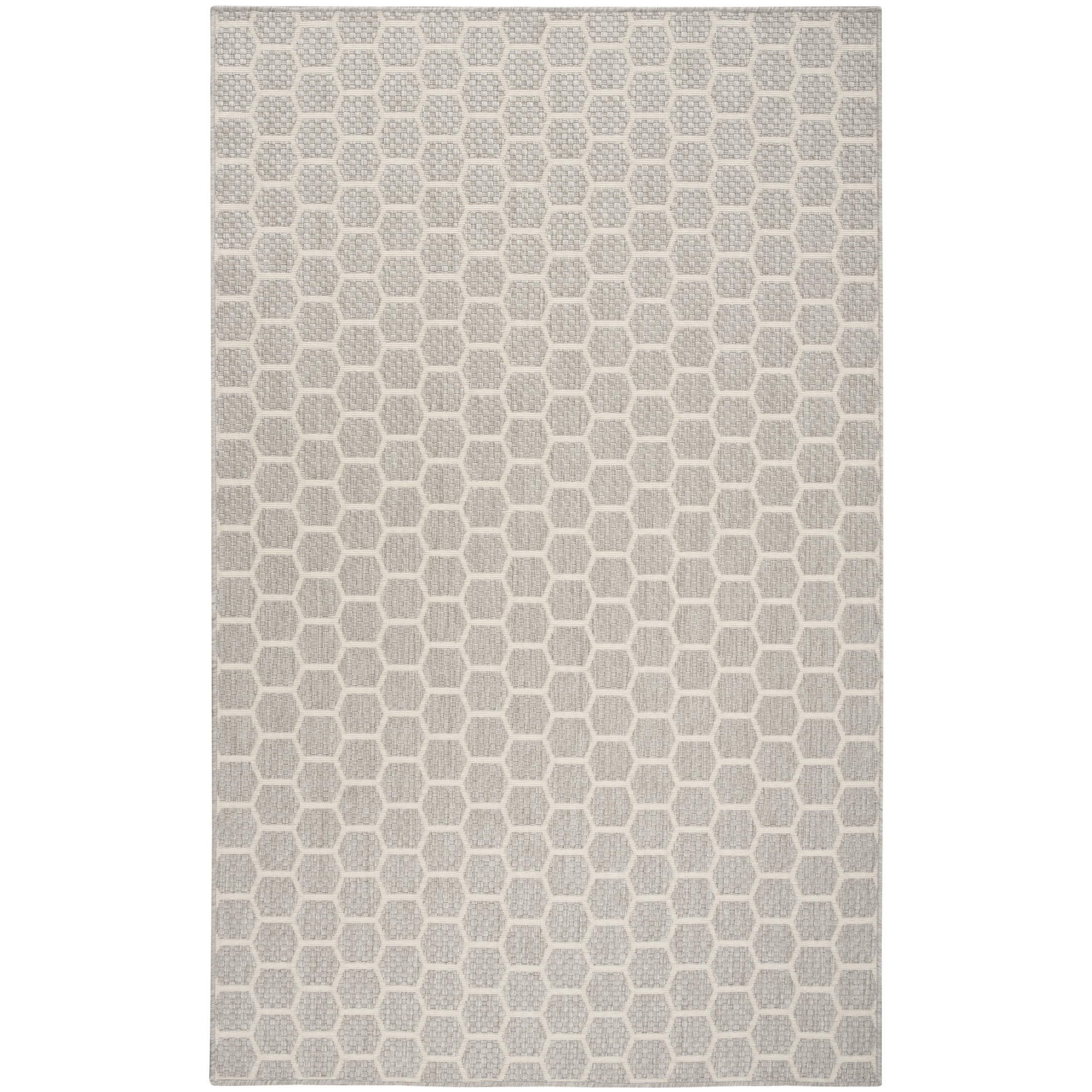 Nourison Twist Reversible 5' x 7' Grey Modern Rug