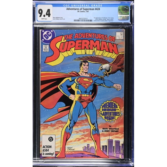 Adventures of Superman #424 - CGC 9.4 Comic Book