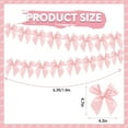 thumbnail image 2 of NOGIS 2pcs Peach Pink Bow Garland Bow Garland Bows Banner Ribbon Party Decorations for Birthday Party Decor Bridal Shower Wedding Favors Engagement Baby Shower Supplies, 12.5FT, 2 of 7