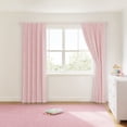 thumbnail image 3 of Mainstays Kids Pink Ribbons Sheer Overlay Blackout Rod Pocket with Back Tabs Single Curtain Panel, 38" W x 84" L, 3 of 9