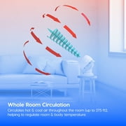 IRIS USA WOOZOO Oscillating Desk Fan, Table Air Circulator, Fan for Bedroom, 3 Speeds, 46ft Max Air Distance, 12 Inches, 112° Adjustable, Black