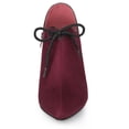 thumbnail image 6 of BLISSFUL STEP Women's Point Toe Block Heels Ankle Booties Burgundy 5.5, 6 of 7