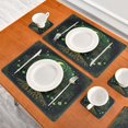 thumbnail image 3 of Wobogo The World Tree Placemats Coasters Set of 4 Heat-resistant Non-slip Easy to Clean Square Dinner Plate Mat, 3 of 8