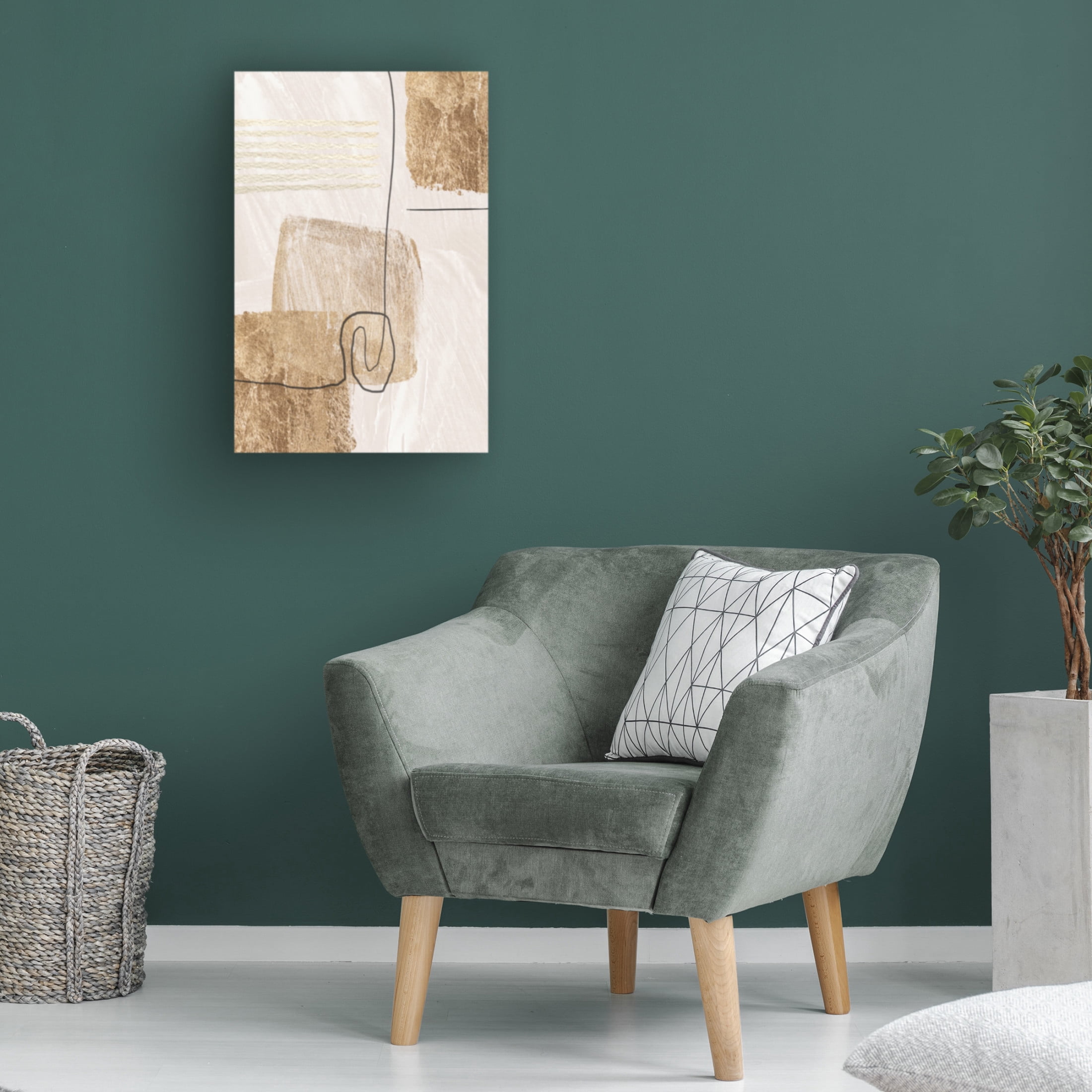 Trademark Fine Art Sally Ann Moss Aesthetic Gold 1 Canvas Wall Art