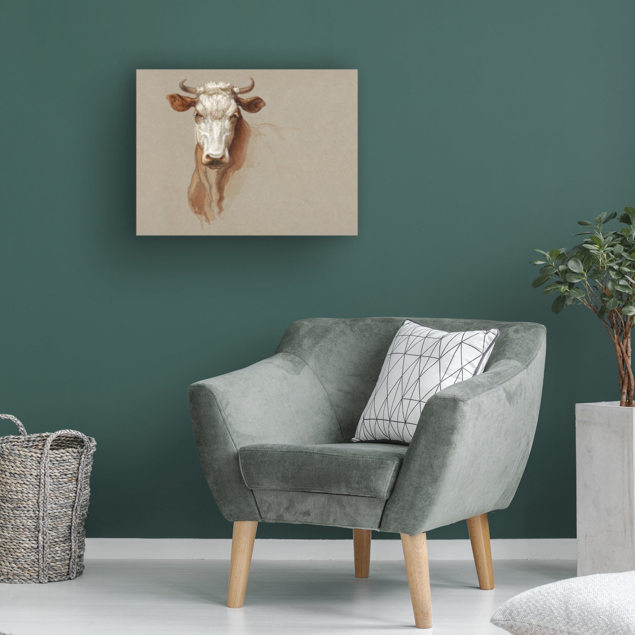 Trademark Fine Art Samuel Colman Colman Cow Portrait Study I Canvas Wall Art