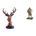 thumbnail image 1 of Figura decorativa de ciervo, animal artesanal, estatua de resina europea, adorno decorativo para entrada, sala de estar, mesita de noche, escritorio,, 1 of 8