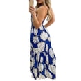 thumbnail image 3 of DYMADE Women Printed Sexy Strappy Sleeve Slim Slip Beach Long Dress, 3 of 4