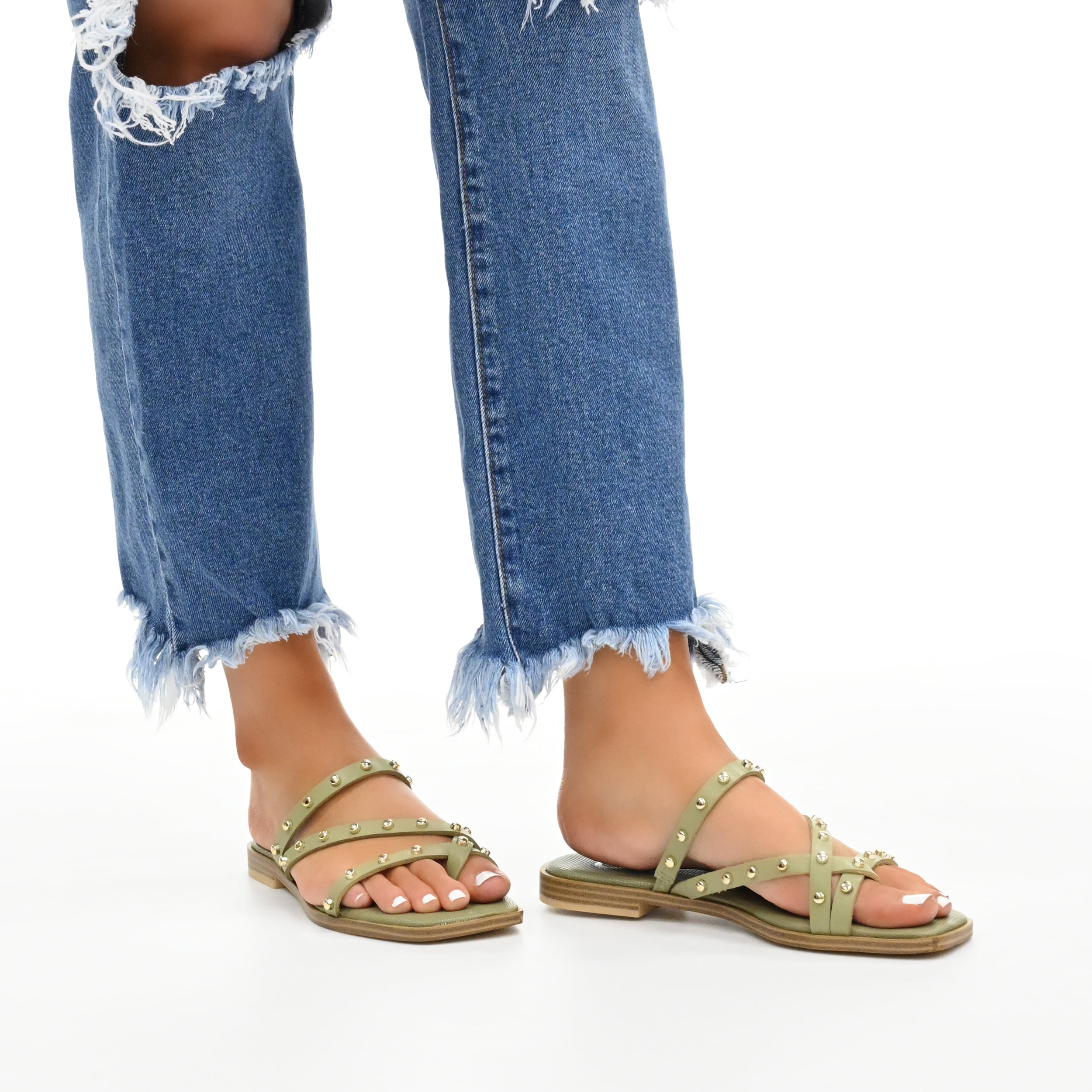 Journee Collection Womens Fanny Tru Comfort Foam Slide Low Block Heel Sandals