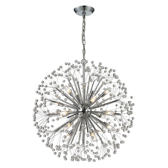 Elk Home Starburst 16-Light Polished Chrome Modern Chandelier