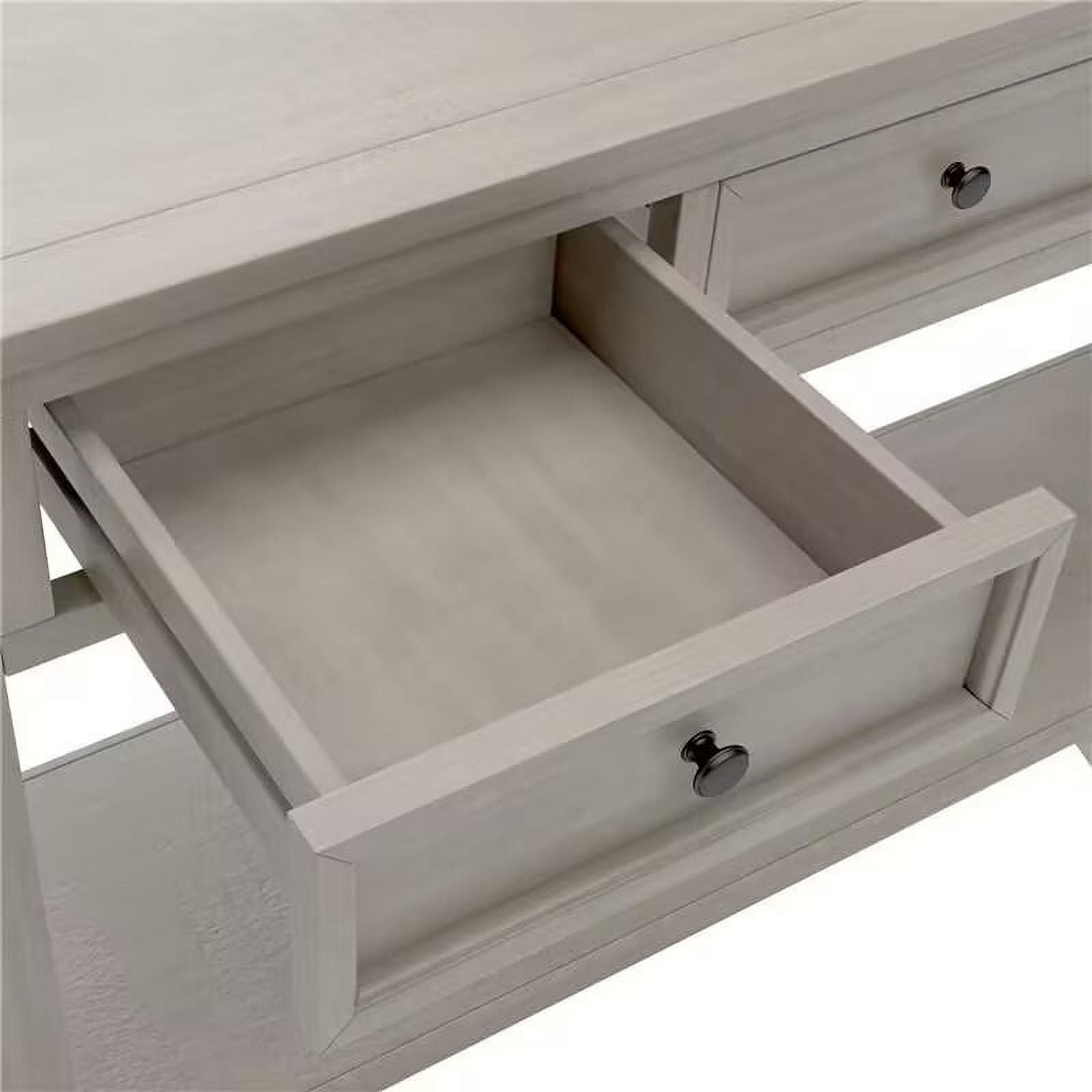 EUROCO 60" Rustic Console Table Sofa Table, Entryway Wood Table with 4 Drawers and Bottom Shelf for Storage, Espresso