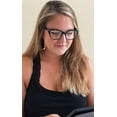 thumbnail image 4 of In Style Eyes Stylish Large Cateye Reading Glasses for Women Black +3.00, 4 of 5