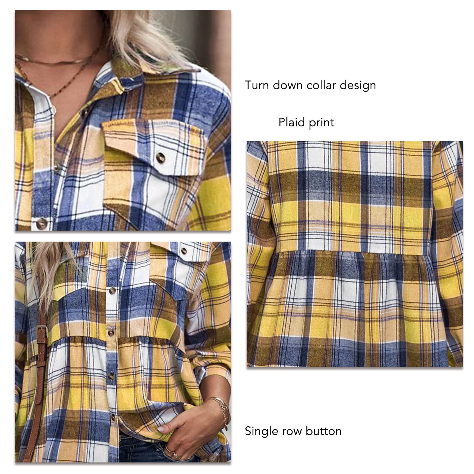 blue and yellow top womens