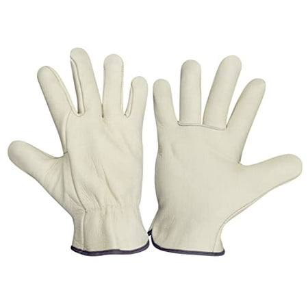 

12-Pack of Cordova 1200S Select Grain Cowhide Driver Work Gloves Unlined Shirred Elastic Back Seamless Forefinger Wing Thumb Small