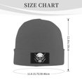 thumbnail image 3 of XMXT Winter Casual Beanie Hats for Men Women, Mysterious Skull Illustration Unisex Adult Cap Warm Daily Knit Hat Skull Caps, Deep Heather, 3 of 9