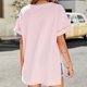thumbnail image 5 of Primavera color sólido cuello en V manga corta parte delantera corta espalda larga dividida Casual Top mujeres Pompotops hkajfhjk461055, 5 of 9