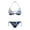 Blue Butterfly Galaxy Pattern, variant on Women's Horizontal Striped Two Piece Bikini Set Quick Dry Adjustable Halter Beach Pool Vacation Essential