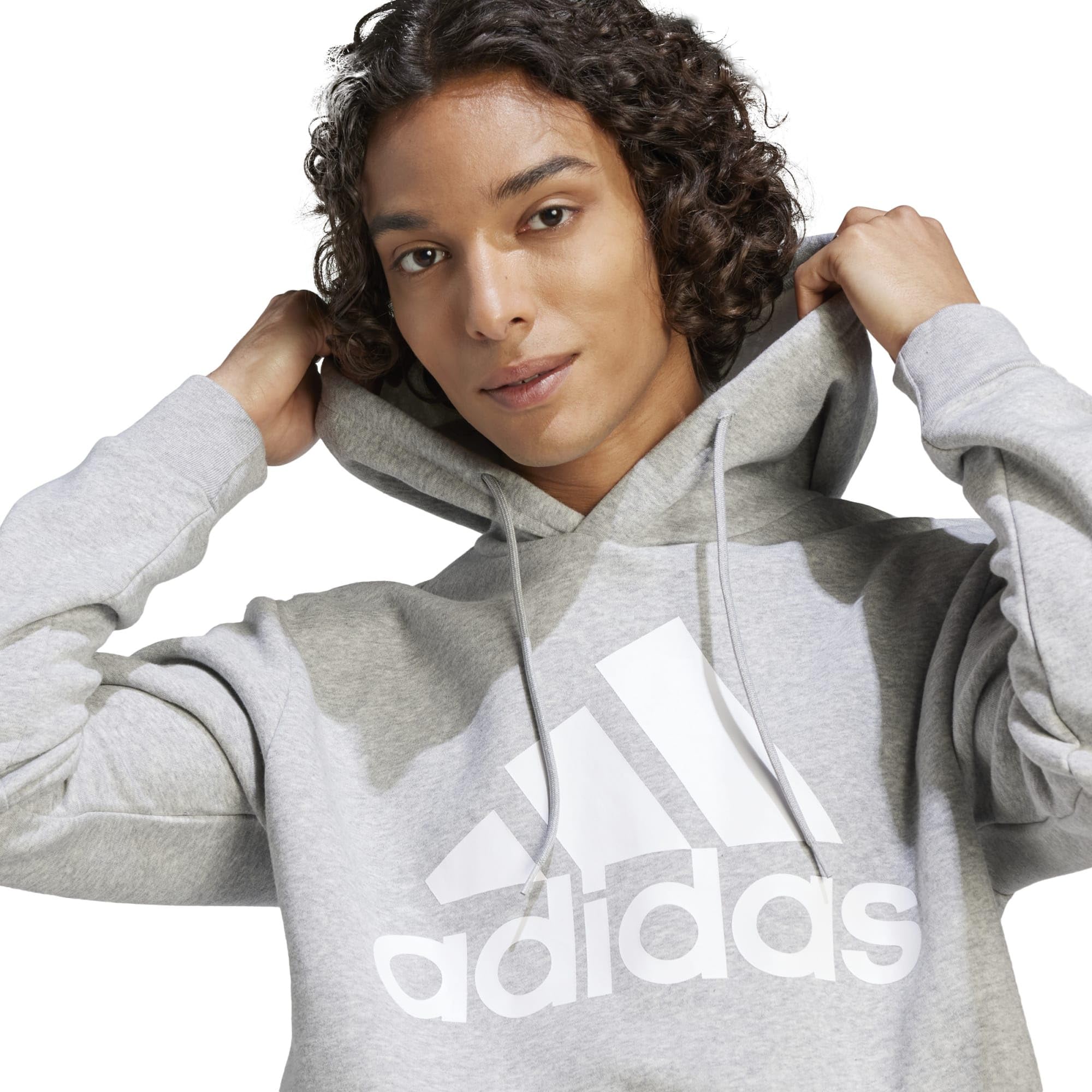 Adidas Essentials Fleece Big Logo Unisex Hoodie, Medium Grey Heather photo 2