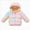 Z004-Light Pink, variant on WXFAZCVU Baby Quilted Jacket with Hood Flower Print Zipper Hooded Windproof Coat Outwear Size 12-18 Months