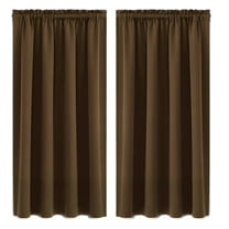 Gnwei Curtains for Bedroom 63 Inch Long - Thermal Insulated Black Out Curtains Room Darkening Soundproof Rod Pocket Window Curtains for Living Room, Each Drape Panel 38 Inch Wide