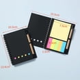 thumbnail image 2 of de 30 blocs de Cuaderno de Papel Kraft Negro con Notas Adhesivas, Kit Porta Notas Priorizar Notas Adhesivas Divisoras con Diferentes Tamaños y Colores, para Oficina, Escuela o Trabajo, 2 of 3