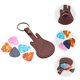 thumbnail image 1 of unbranded 1Jgo Bolsa Porta Púas Guitarra Marrón Con Sofisticado Para Guitarristas Exigentes, 1 of 8