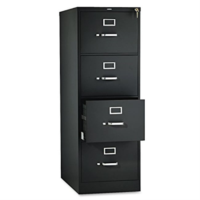 Hon 4 Drawer Legal File Full Suspension Filing Cabinet With Lock 52 By 25 Inch Black H514 Walmart Com Walmart Com