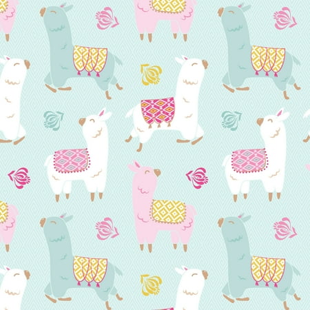 Stanton Fleece - David Textiles Anti-Pill Fleece Happy Llamas Fabric By The Yard 60