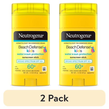 (2 pack) Neutrogena Beach Defense Kids SPF 60+ Sunscreen Stick 1.5 oz