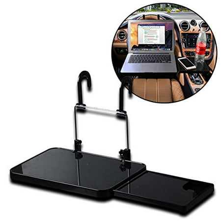 Black Foam Tray - Zento Deals Sturdy Portable and Foldaway Vehicle Multi Tray- Black Multipurpose Car Seat Tray Desk Tray Folding Portable Car Seat Tray- Convenience Food, Drinks and Laptop Holder