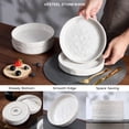 thumbnail image 4 of Vesteel Pasta Bowls Set of 4, 30oz Stoneware Salad Bowl, Large Dinner Bowls for Eating Serving Soup Noodle Pasta, Microwave & Dishwasher Safe, Speckled White, 4 of 8