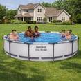 thumbnail image 3 of Bestway Steel Pro MAX 12'x30" Metal Frame Above Ground Pool, Filter Pump & Cartridge, Gray, 3 of 9