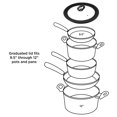 thumbnail image 3 of Ecolution Tapa universal para ollas y sartenes Se adapta a utensilios de cocina de 9,5 a 12 pulgadas Tapa de repuesto de vidrio templado con borde de silicona resistente al calor Apto para lavavajilla, 3 of 7