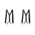 thumbnail image 1 of Sonducket Mens Suspenders Adjustable Heavy Duty Elastic  Braces Back Straps Y 2piezas Negro, 1 of 1