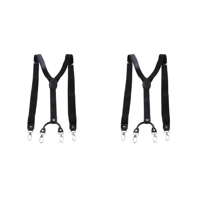 Sonducket Mens Suspenders Adjustable Heavy Duty Elastic Braces Back Straps Y 2piezas Negro