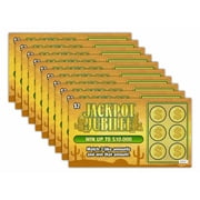 Prank Gag Fake Lottery Tickets - 10 Total Tickets, All Same Design, These Lottery Ticket Scratch Off Cards Look Super Real Like A Real Scratcher Joke Lotto Ticket, Win 10,000