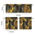 thumbnail image 6 of Tropical Hawaiian Palm and Hibiscus Kitchen Curtains Set 3 Piece, 27.5x24 Inch Polyester Window Valance and Tier Panels for Island Style Decor, 6 of 6