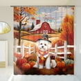 thumbnail image 3 of Thanksgiving Bichon Frise Pilgrim Grateful, Thankful, Blessed Fall Welcome Shower Curtain Bichons Dog Lovers Gifts Idea Waterproof Bathroom Bathtub Curtain - 00021, 3 of 5