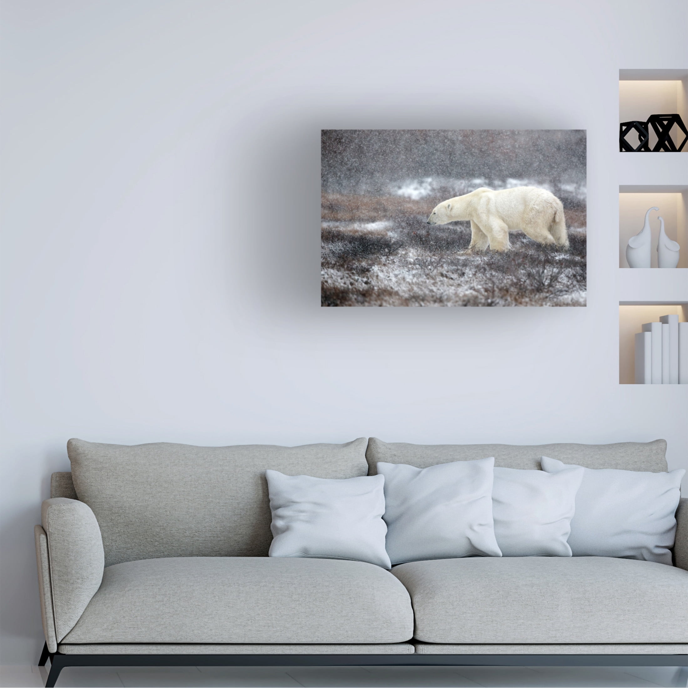 Canvas Wall Art - Alessandro Catta 'Snowing Time' Wall Art for Living Room, Bedroom, or Office Décor by Trademark Fine Art - 24 x 16 Inches