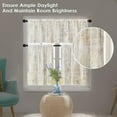 thumbnail image 6 of Light Brown Multi Kitchen Window Curtains Valance and Tier Set 36 Inch, Abstract Painting Vintage Rod Pocket Short Tier Curtain for Bathroom, Modern Small Cafe Drapes for Kitchen Decor, 6 of 6